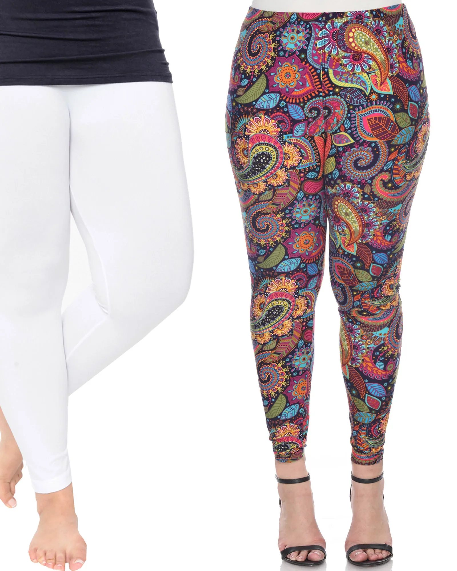 Pack of 2 Printed Leggings | PACK 267 - White