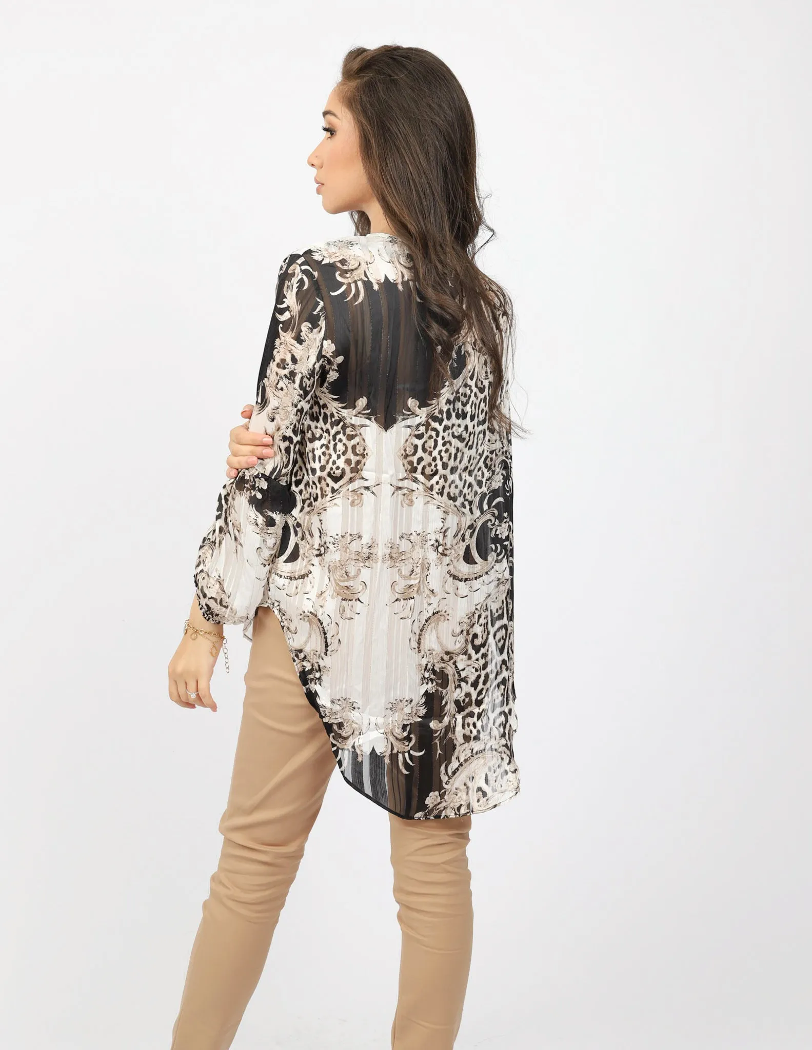 Paisley High Low Blouse