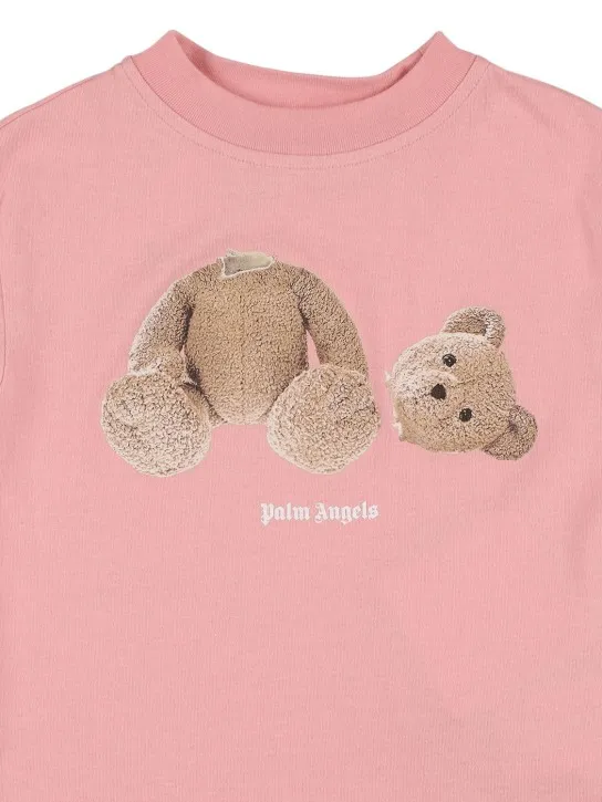 Palm Angels   Bear print cotton jersey t-shirt 