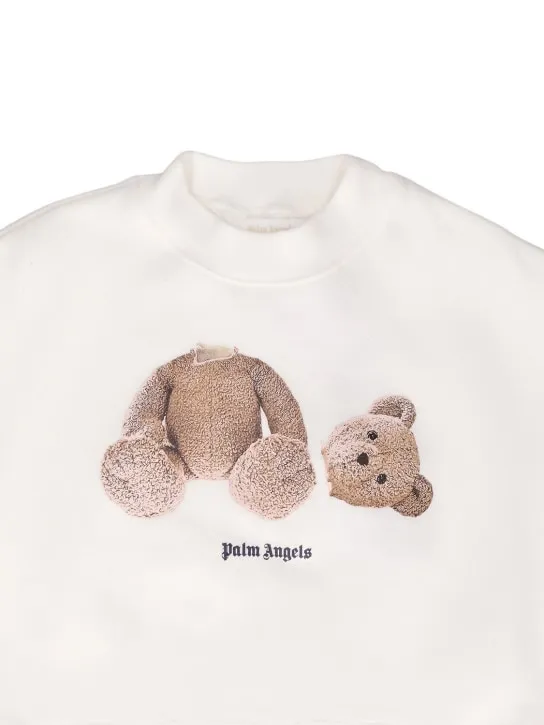 Palm Angels   Bear print cotton sweatshirt 