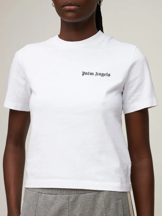 Palm Angels   Classic logo cotton jersey t-shirt 