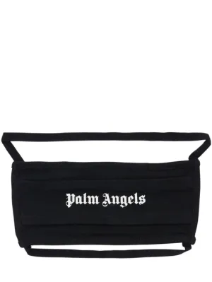 Palm Angels   LOGO COTTON JERSEY FACE MASK 