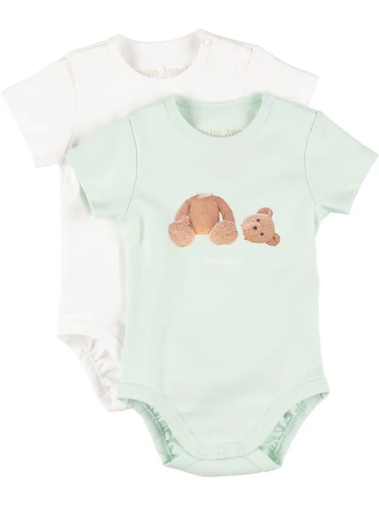 Palm Angels   Set of 2 printed cotton bodysuits 