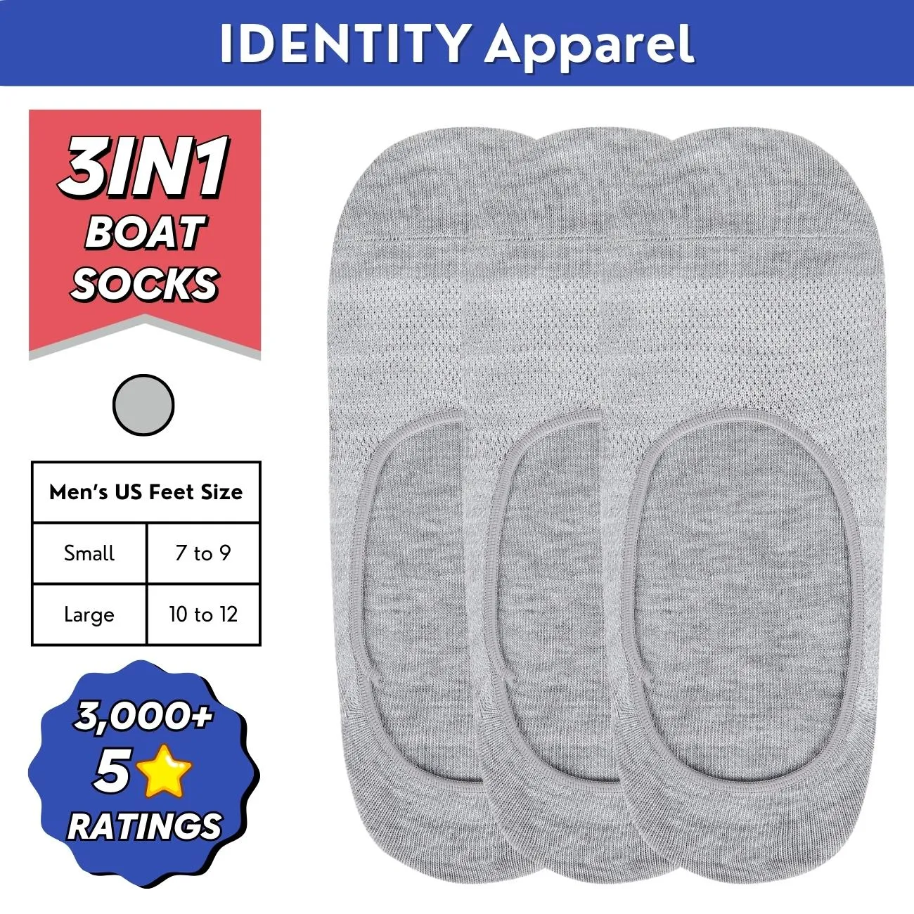 Plain Basic Invisible No-Show Cotton Boat Socks with Breathable Woven Mesh