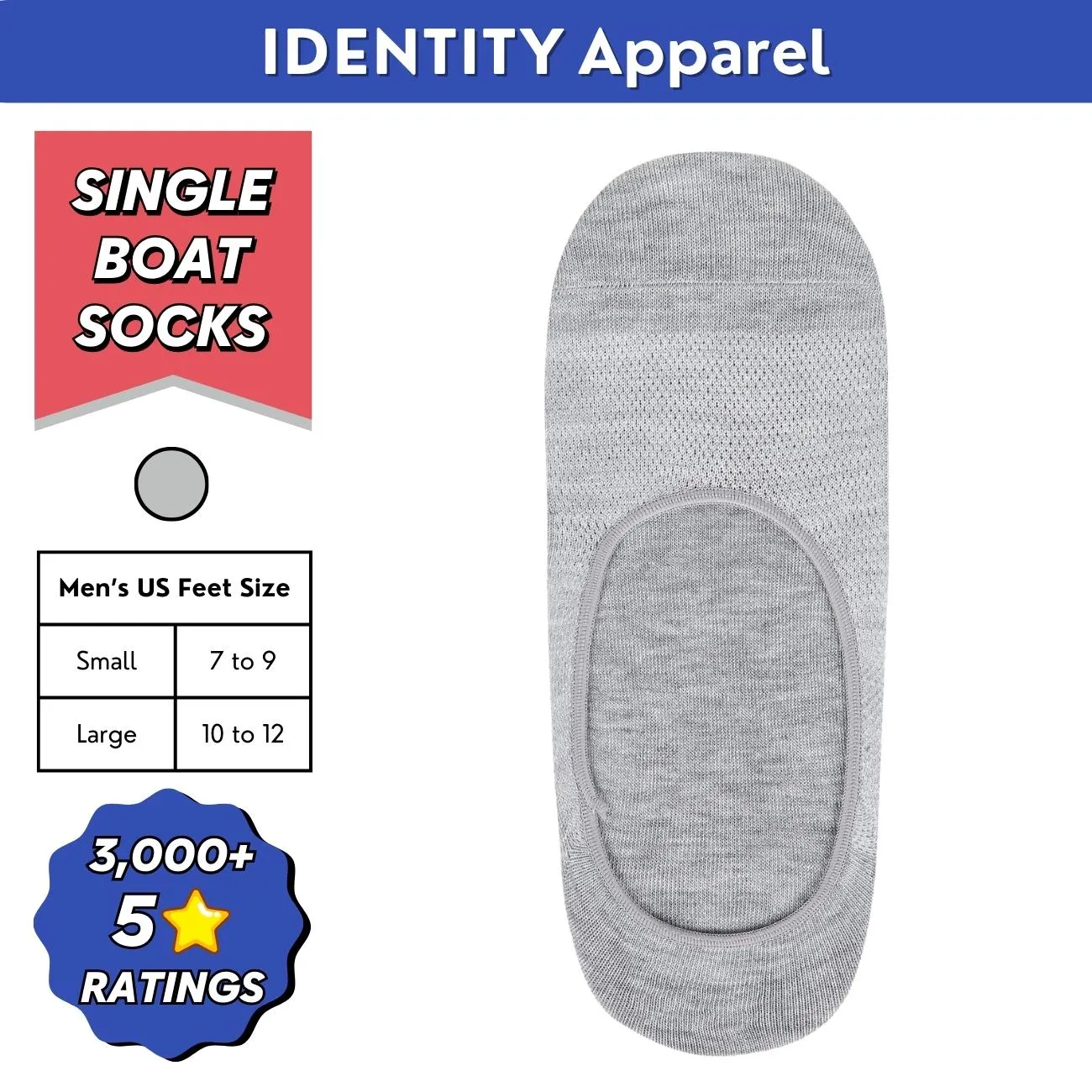 Plain Basic Invisible No-Show Cotton Boat Socks with Breathable Woven Mesh