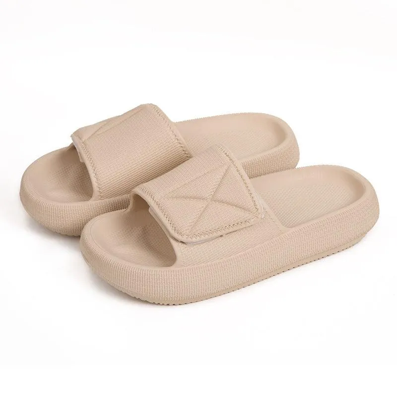 Poop Feeling Velcro Platform Female Summer Couple Bathroom Home Bath Eva Slippers