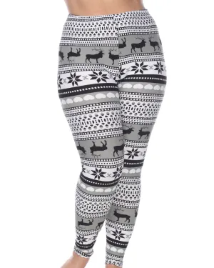 Printed Leggings | Grey White