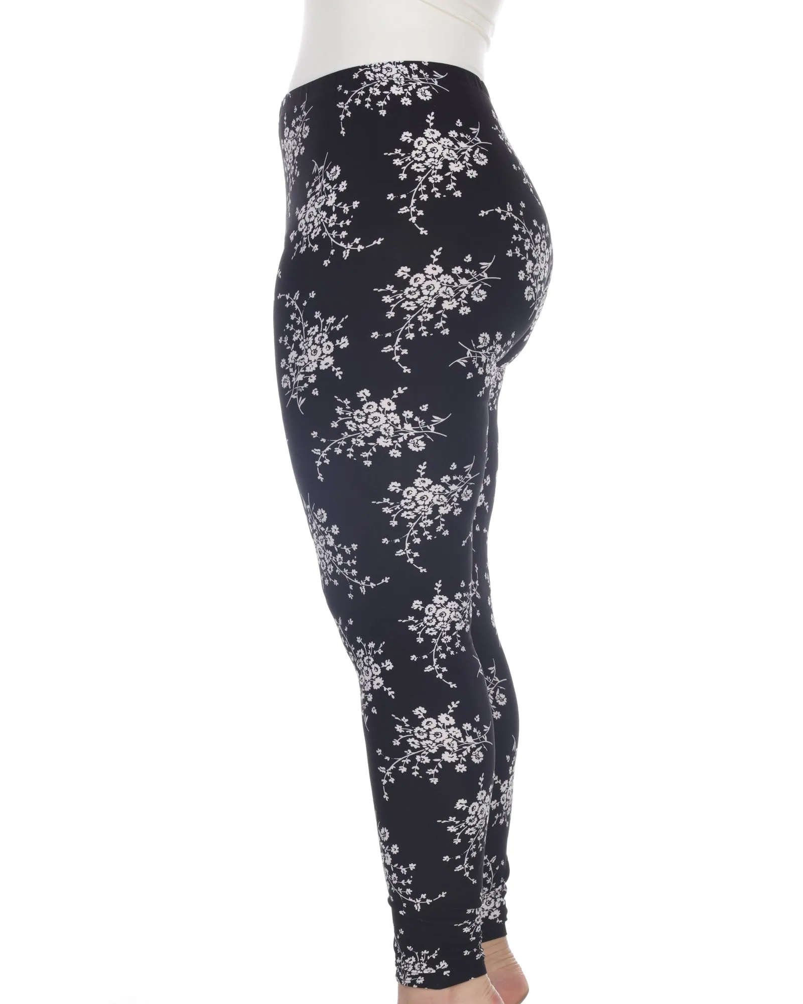 Printed Paisley Leggings | Black White Daisey