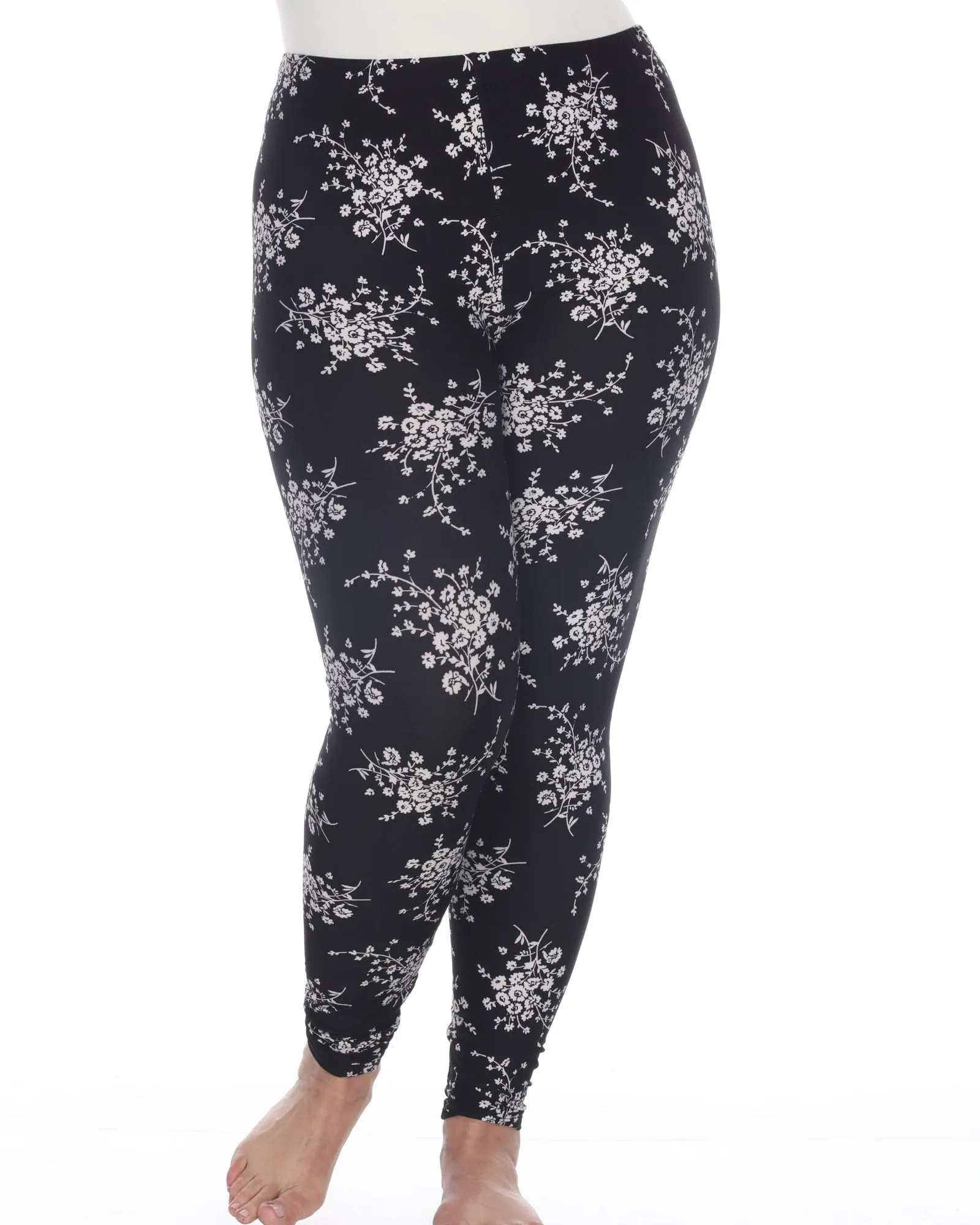 Printed Paisley Leggings | Black White Daisey