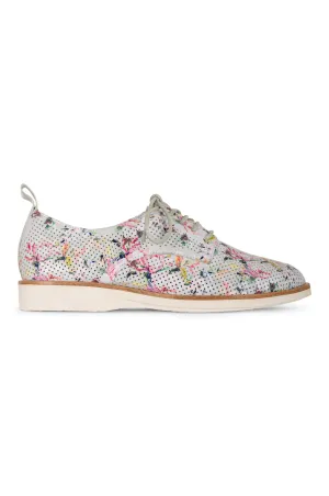 Printed Soft Leather lace up Shoe | ROSE MULTI | NAPIER YY