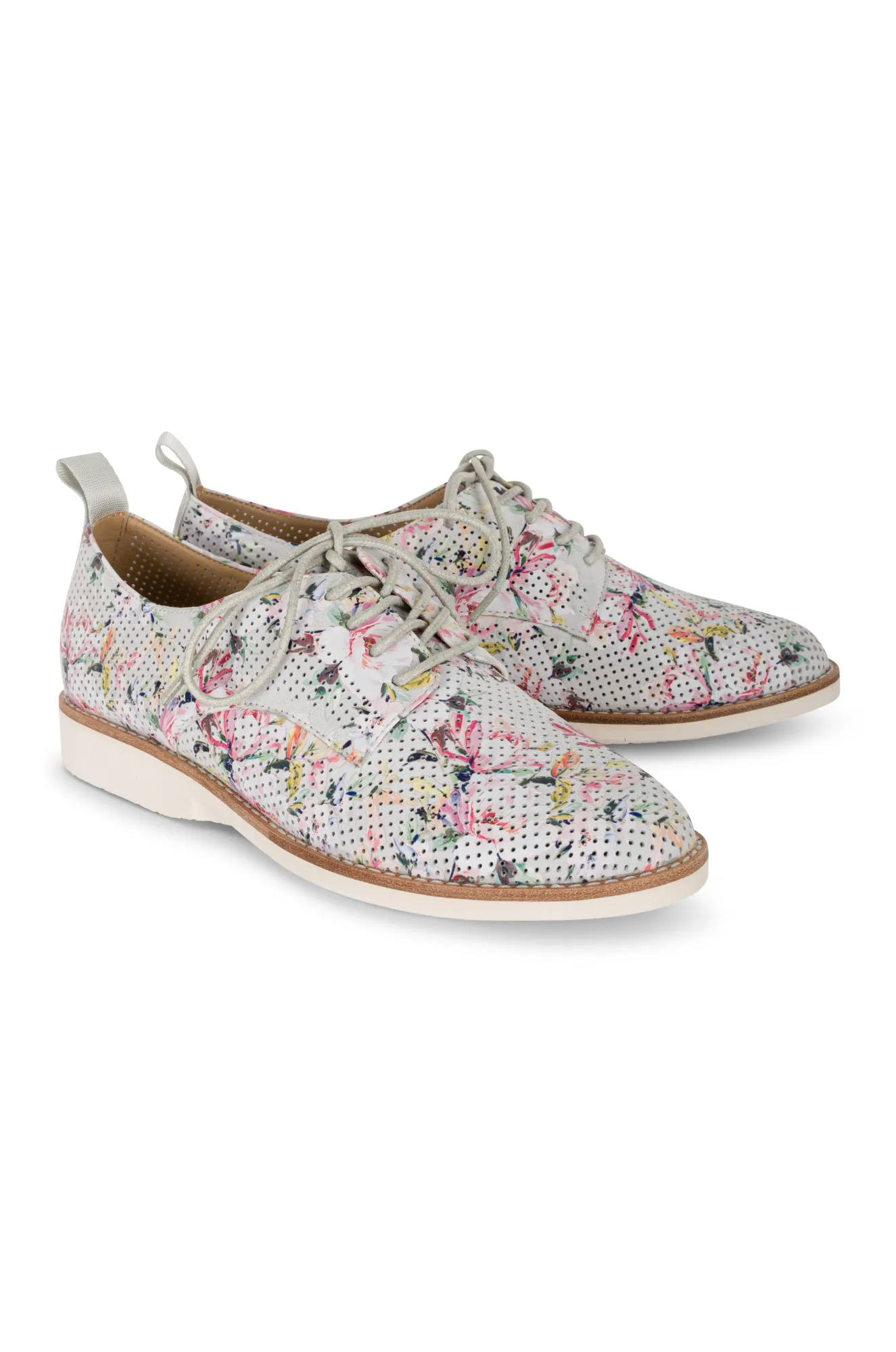 Printed Soft Leather lace up Shoe | ROSE MULTI | NAPIER YY