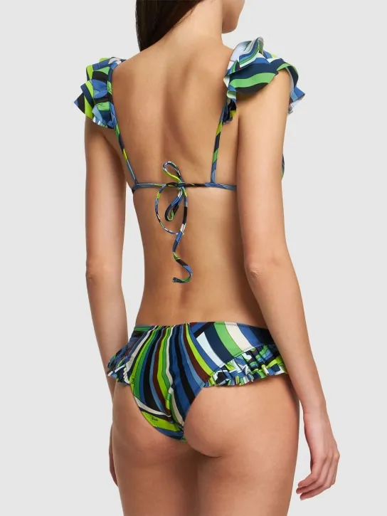 Pucci   Iride printed Lycra bikini bottoms 