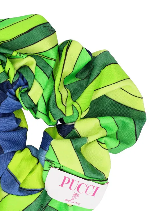 Pucci   Medium printed silk twill hair scrunchie 