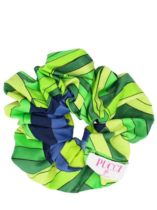 Pucci   Medium printed silk twill hair scrunchie 