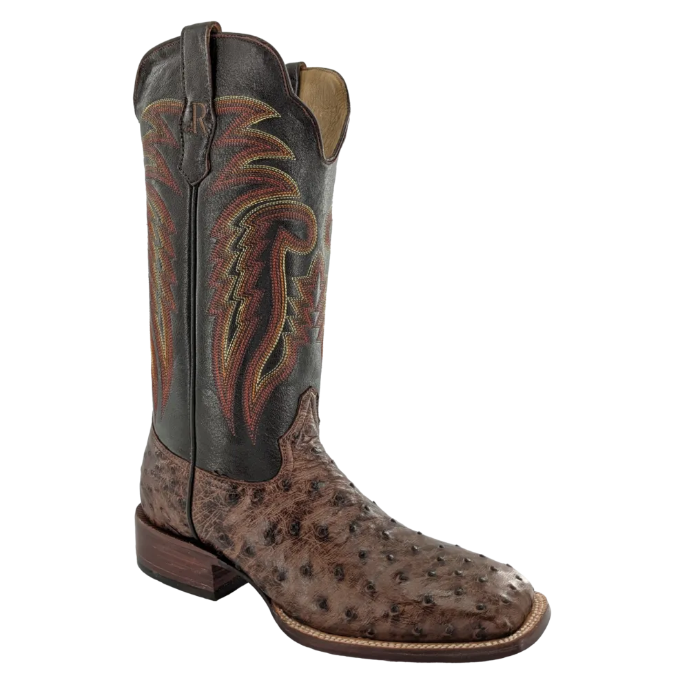 R. WASON RW4501-2 Kango Tabac Bruciato Full Quill Ostrich WESTERN BOOTS