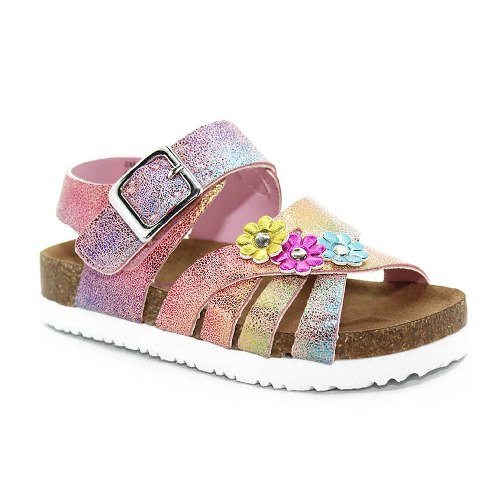 Rachel Lil Drew Sandals Pink Rainbow Walkers Toddler Girls - Kids Shoes