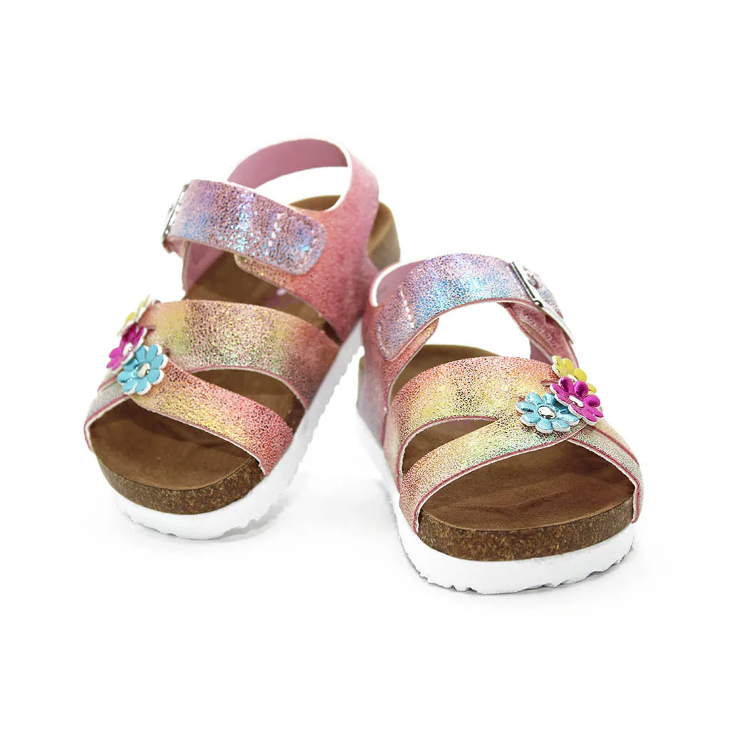 Rachel Lil Drew Sandals Pink Rainbow Walkers Toddler Girls - Kids Shoes