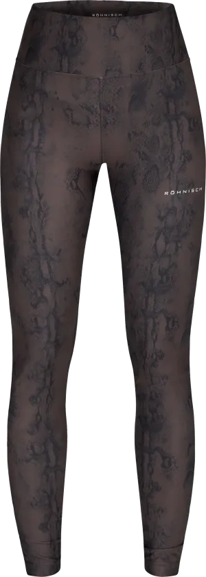 Röhnisch Women&#x27;s Printed High Waist Tights Brown Snake | Buy Röhnisch Women&#x27;s Printed High Waist Tights Brown Snake here | Outnorth