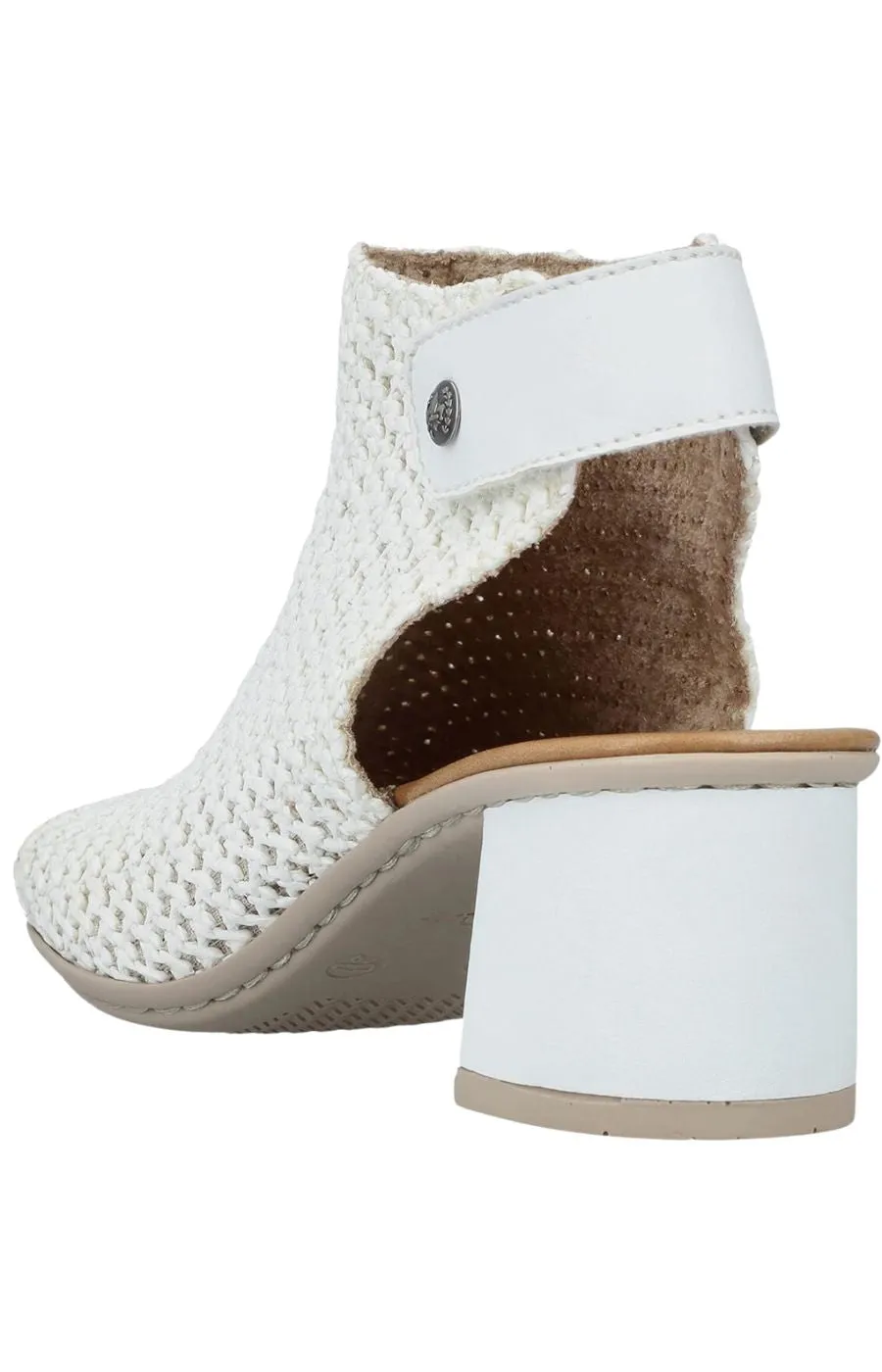 Rieker Weaved White Sandal