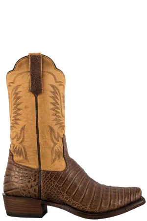 Rios of Mercedes Suave Caiman Belly Cowboy Boots - Chocolate