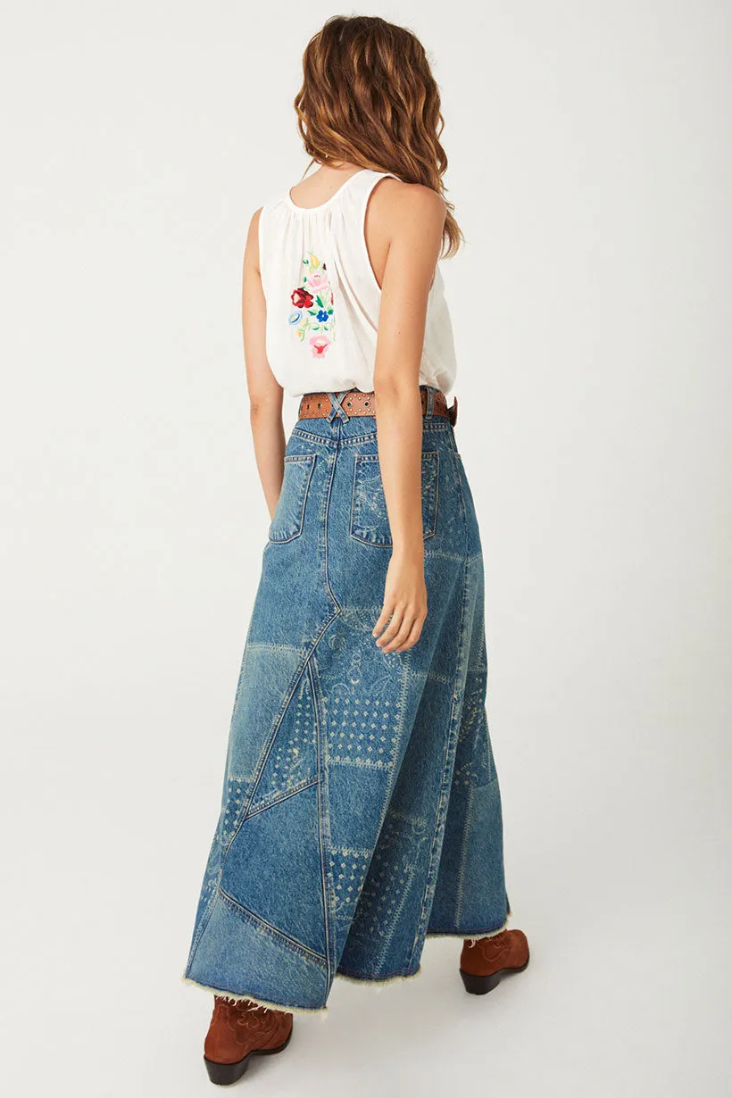 Road Trip Denim Maxi Skirt