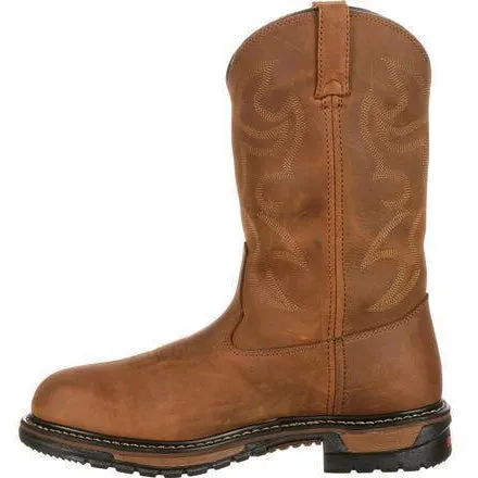 Rocky Men's Original Ride Branson Roper Western Work Boot - Brown FQ0002733