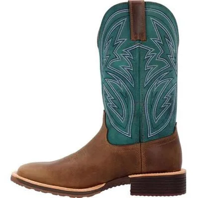 Rocky Men's Tall Oaks 12" ST Slip Resist Western Work Boot -Teal- RKW0406