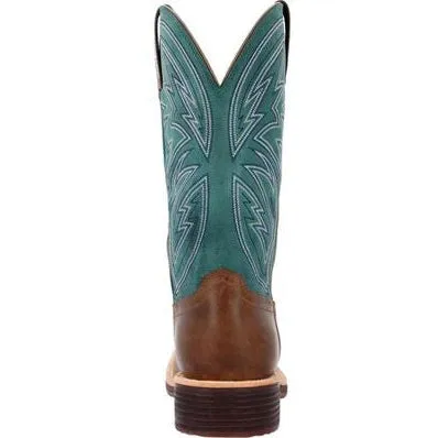 Rocky Men's Tall Oaks 12" ST Slip Resist Western Work Boot -Teal- RKW0406