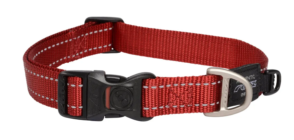 Rogz Classic Reflective Collar Red