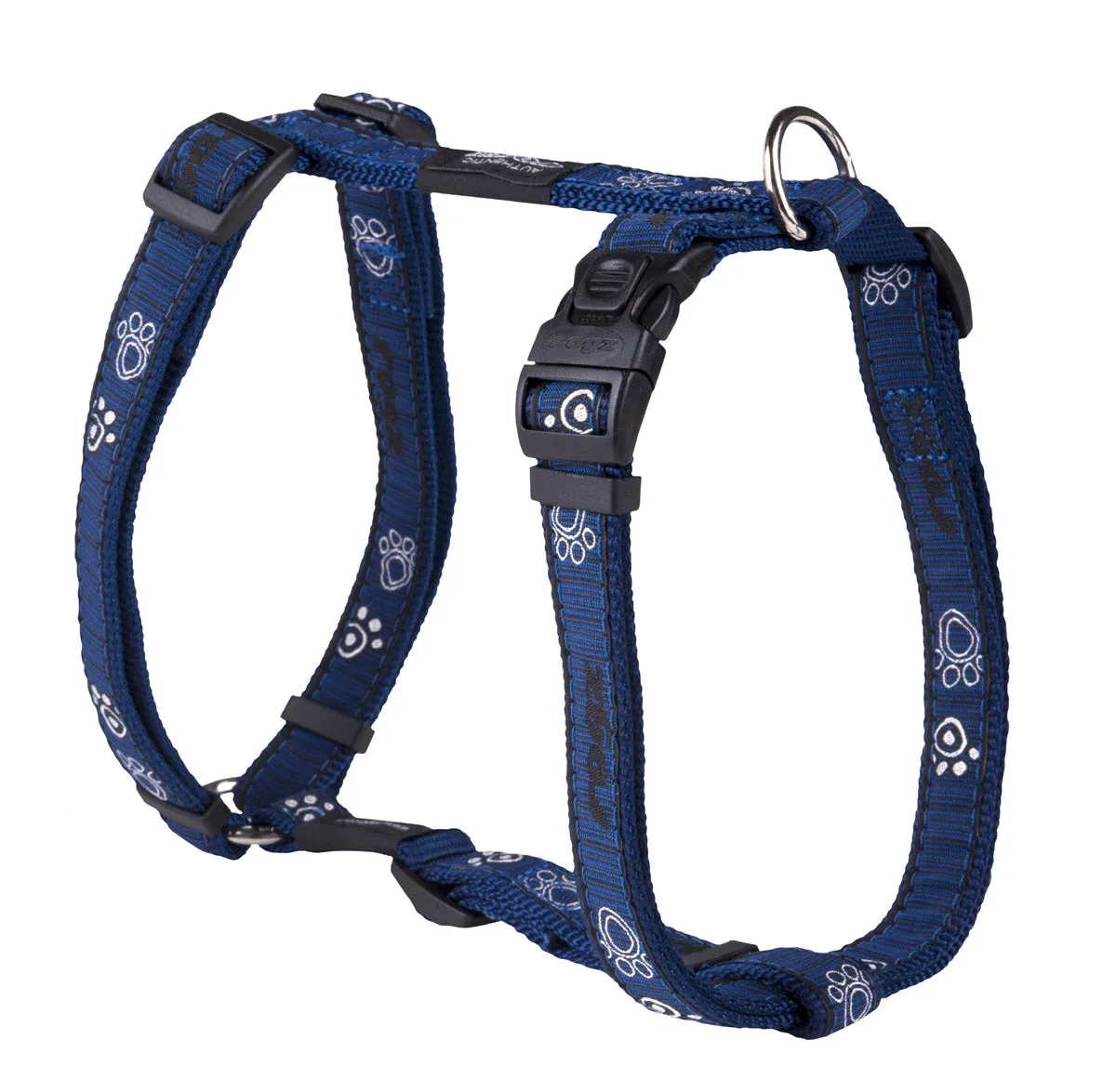 Rogz Fancy Dress Harness - Navy Paw