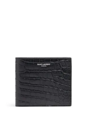 Saint Laurent   East West embossed leather wallet 