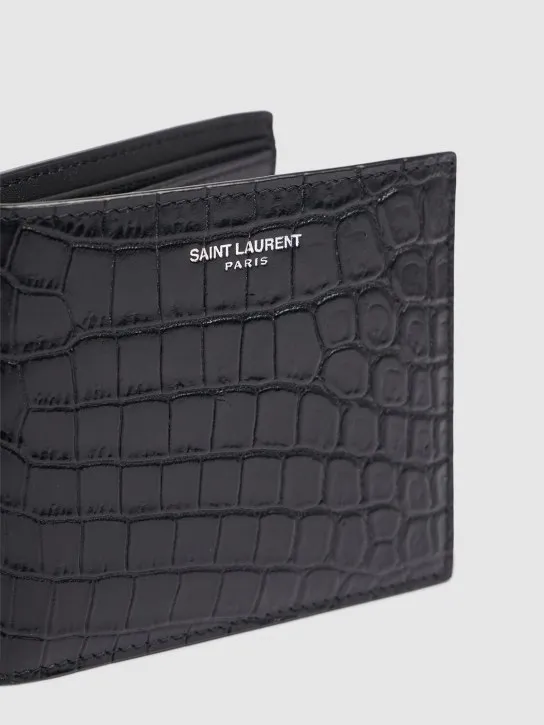 Saint Laurent   East West embossed leather wallet 