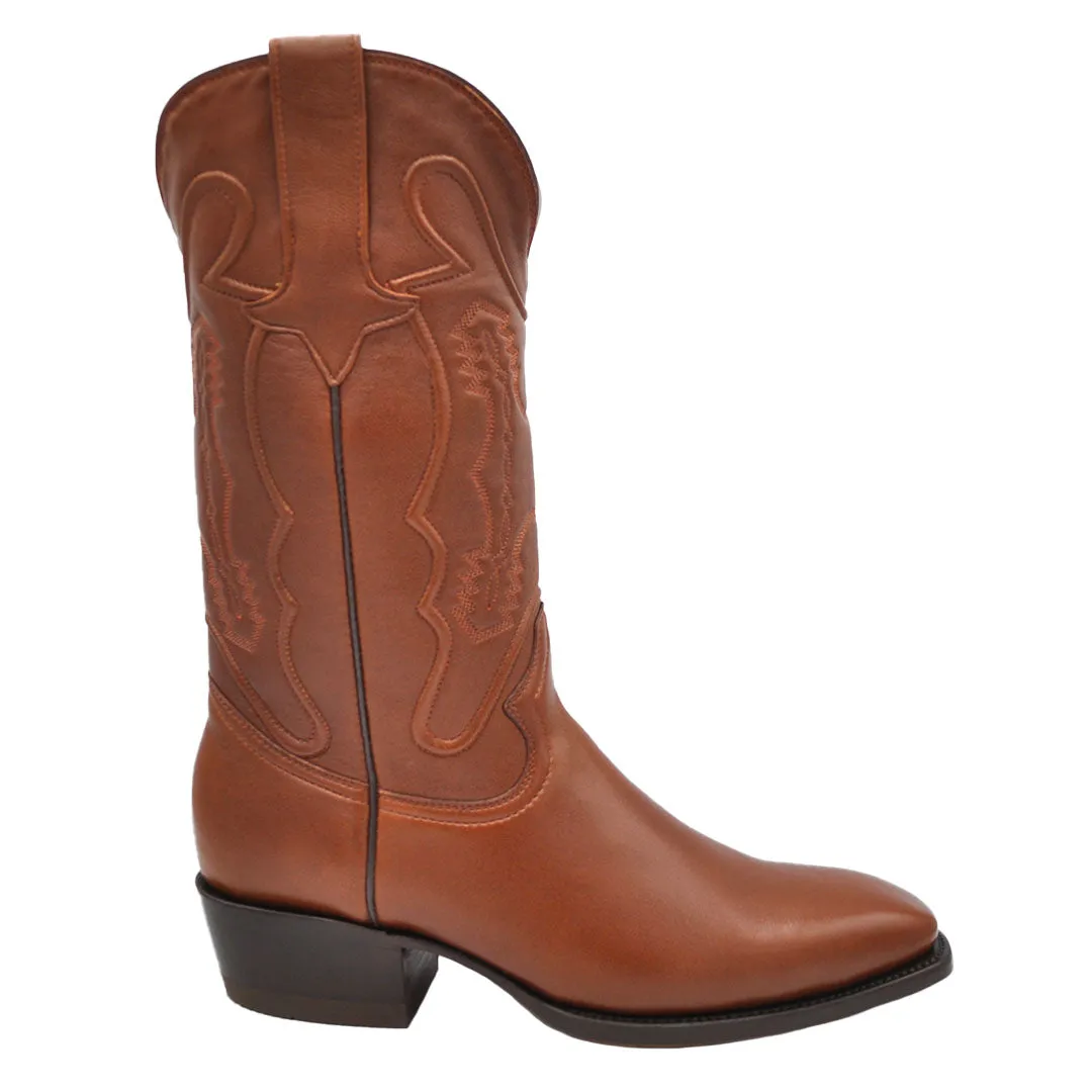 Santino Goat French Toe Boot - Chestnut