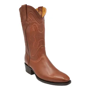 Santino Goat French Toe Boot - Chestnut