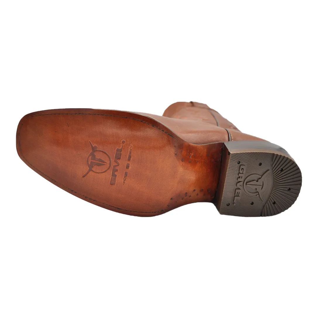 Santino Goat French Toe Boot - Chestnut