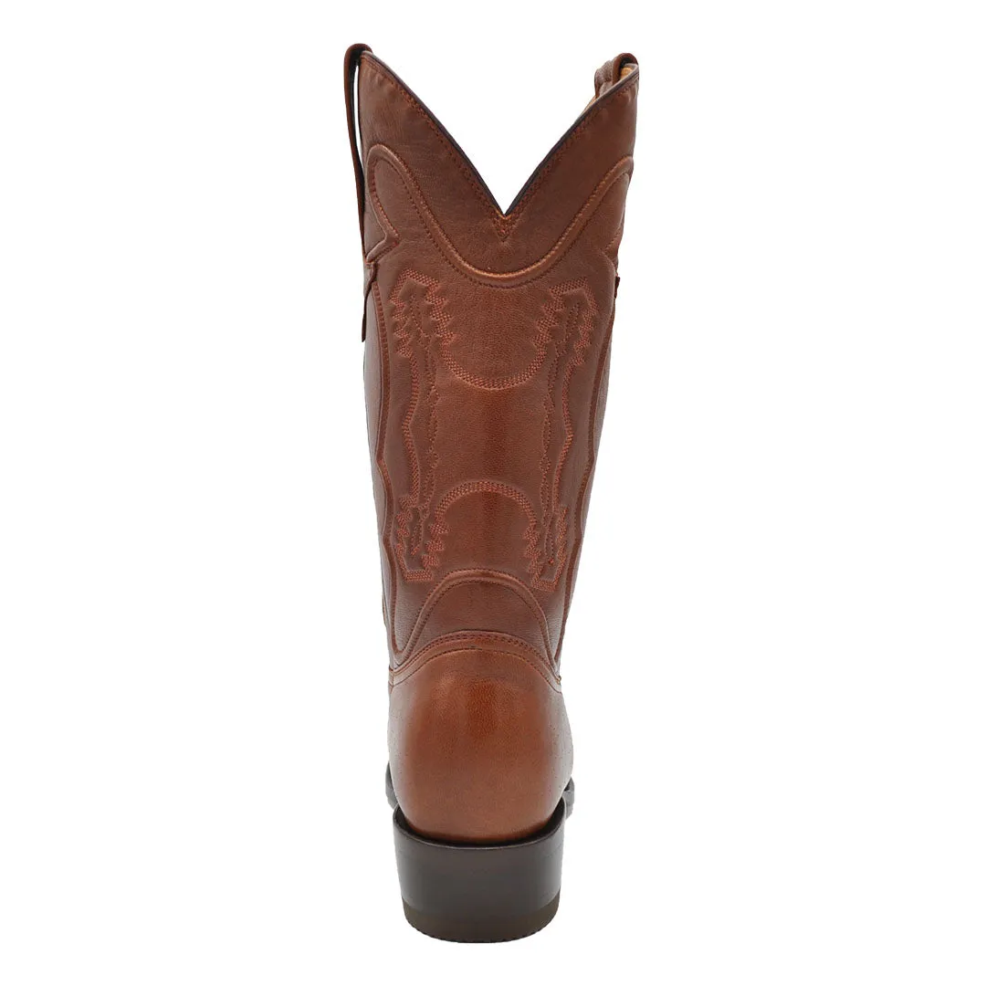 Santino Goat French Toe Boot - Chestnut