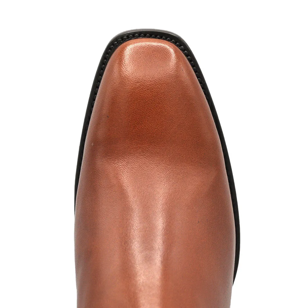 Santino Goat French Toe Boot - Chestnut