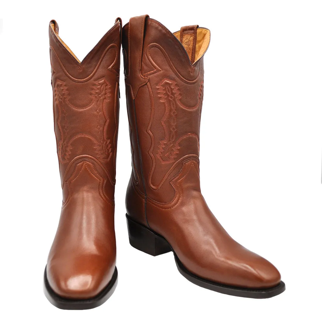 Santino Goat French Toe Boot - Chestnut