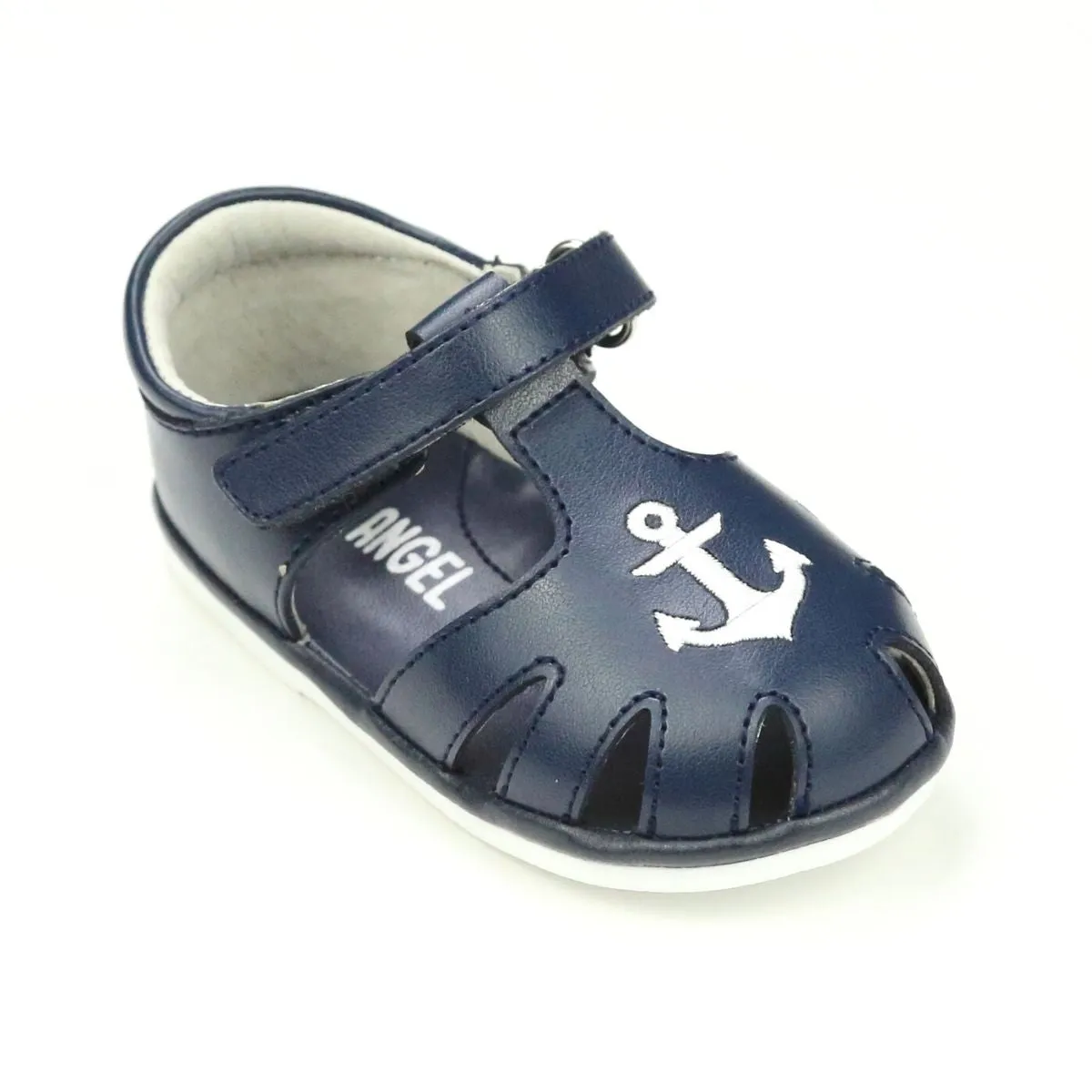 Sawyer Baby Boys Nautical Anchor Leather Sandal