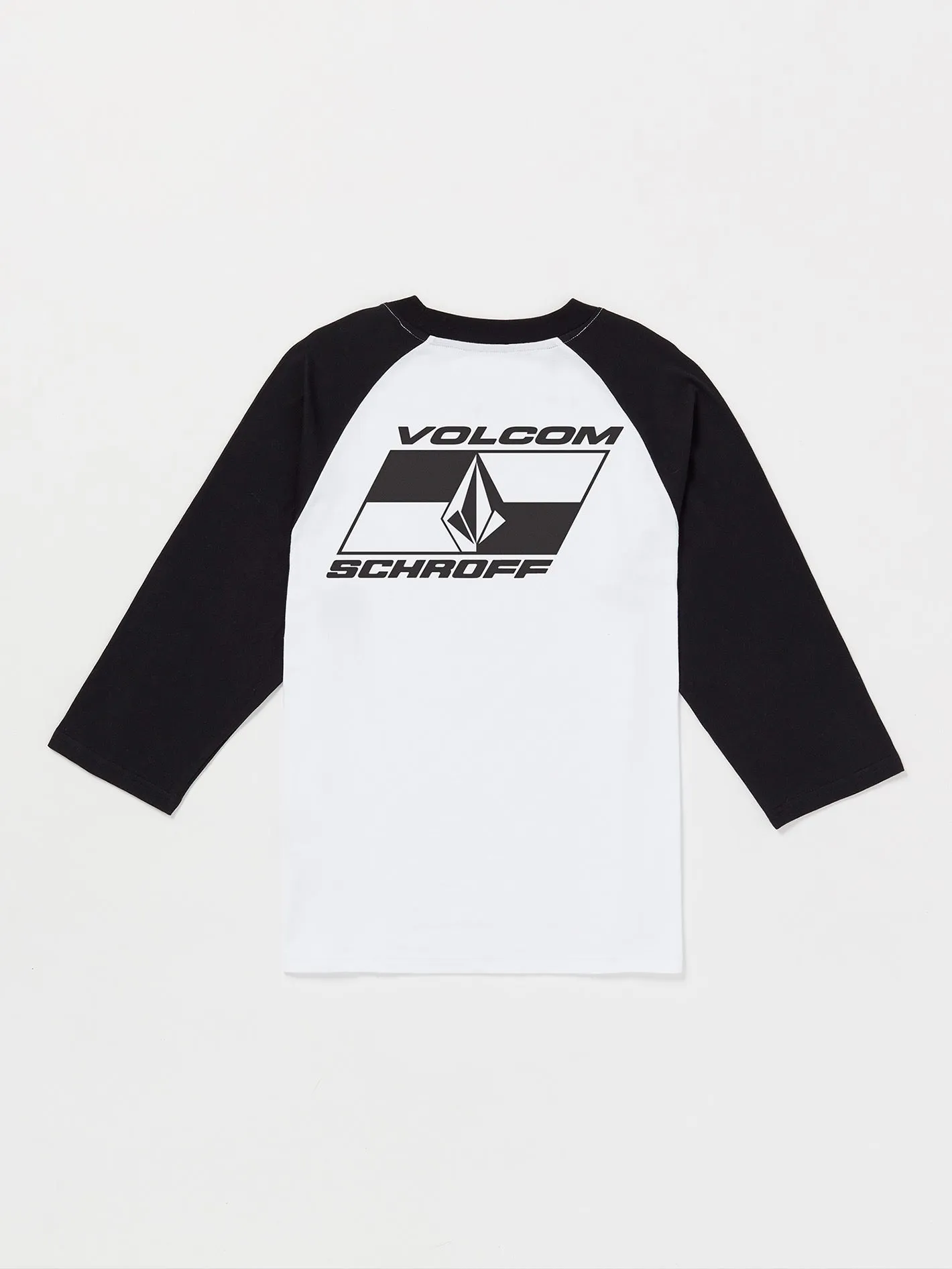 Schroff X Volcom 3/4 Raglan Tee - White