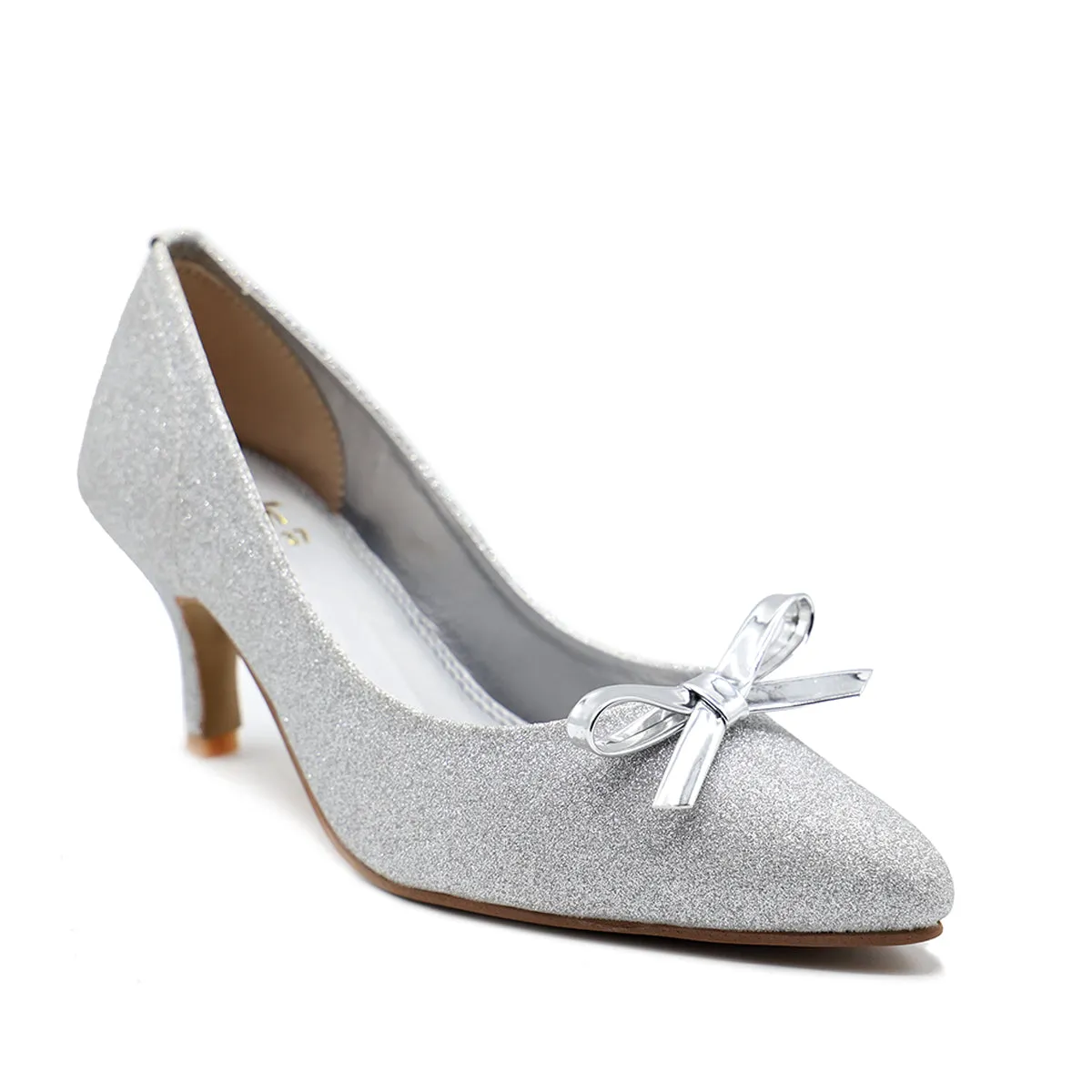 Silver Fancy Court Shoes 087089