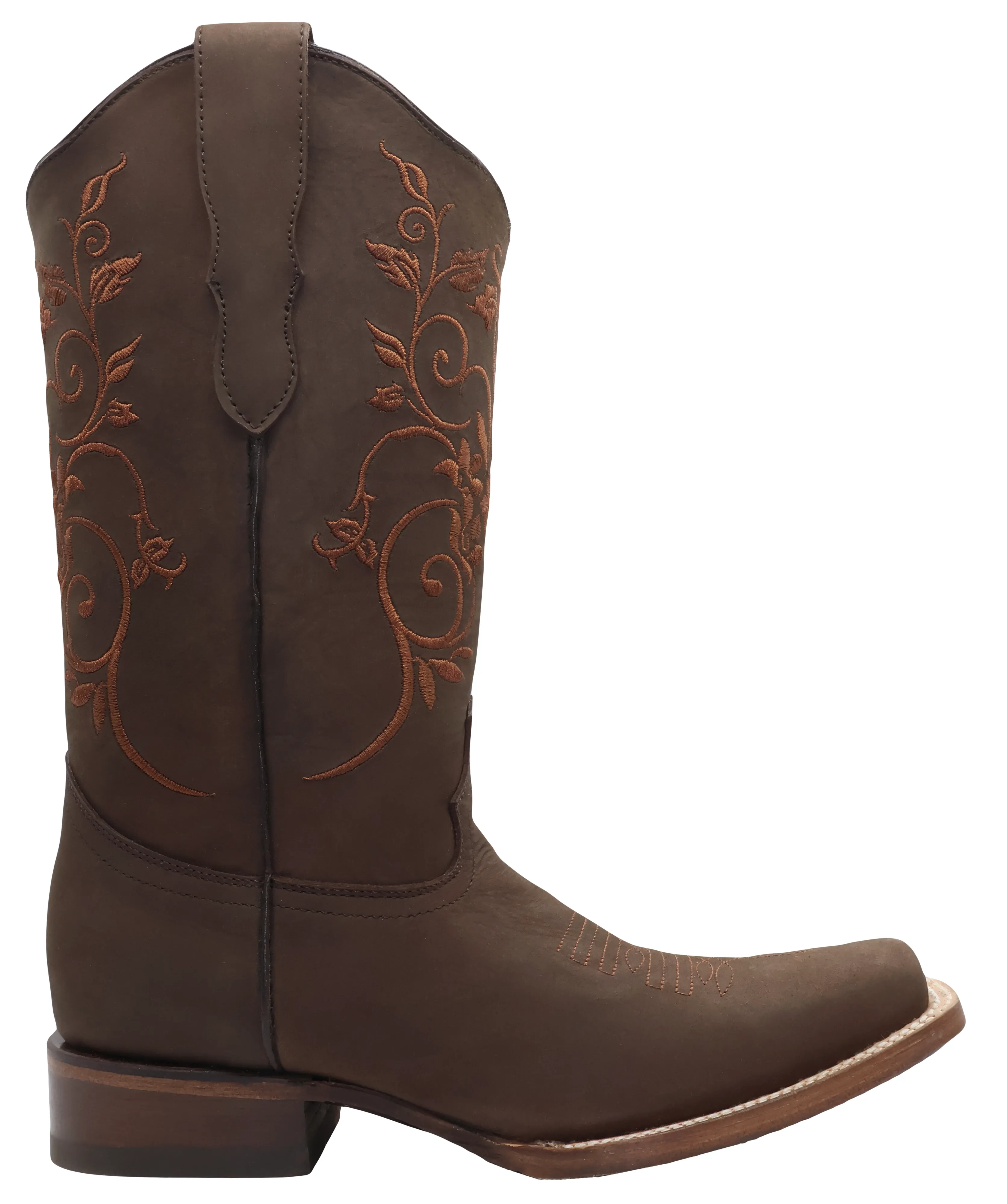 Silverton Jennifer All Leather Square Toe Boots (Brown)