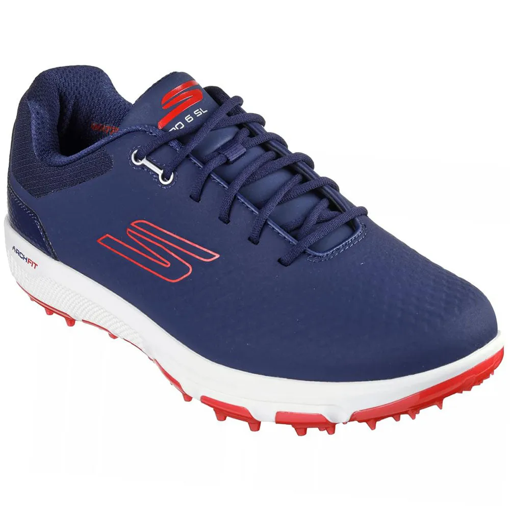 Skechers Go Golf Pro 6 Spikeless Waterproof Shoes - Navy/Red