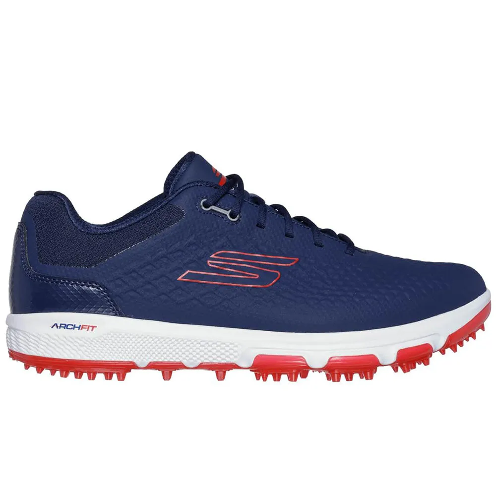 Skechers Go Golf Pro 6 Spikeless Waterproof Shoes - Navy/Red