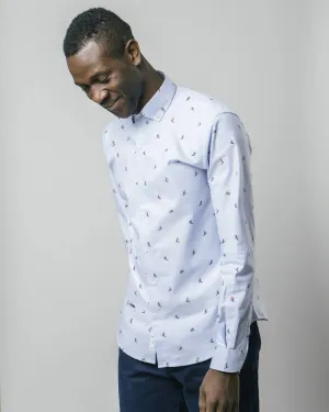 Slalom Race Blue Printed Shirt