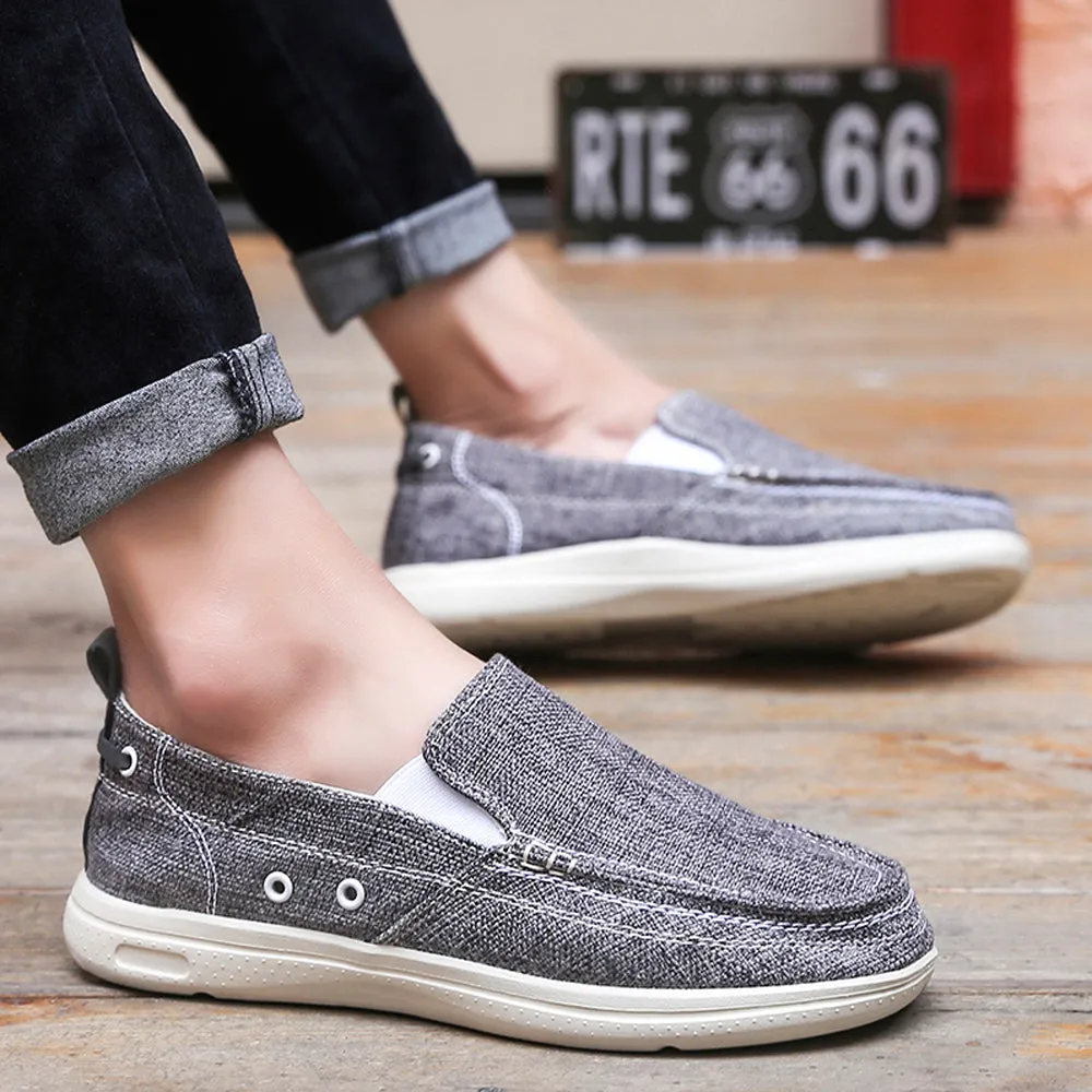 Slip On Canvas Shoes Casual Loafers Boat Shoes for Men | runandup