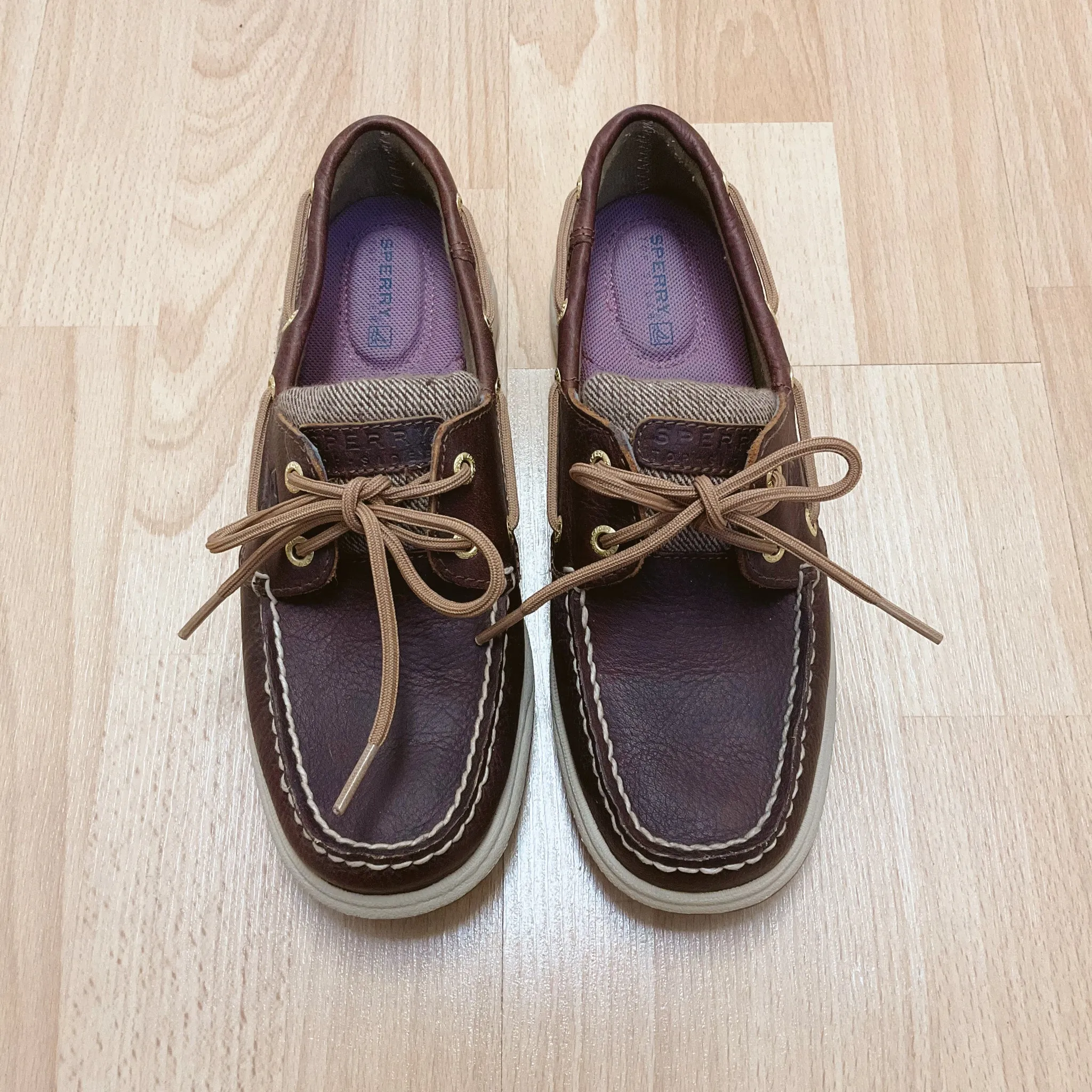 Sperry Shoe Size 6.5 Brown Solid Pre-Owned Ladies Boat Shoes