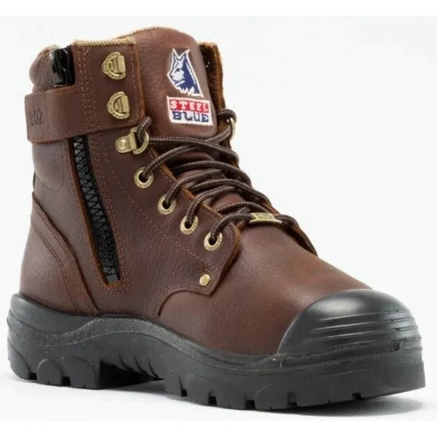 Steel Blue Men's Argyle Met Bump 6" WP MG Steel Toe Side Zip Work Boot - Oak - 862902