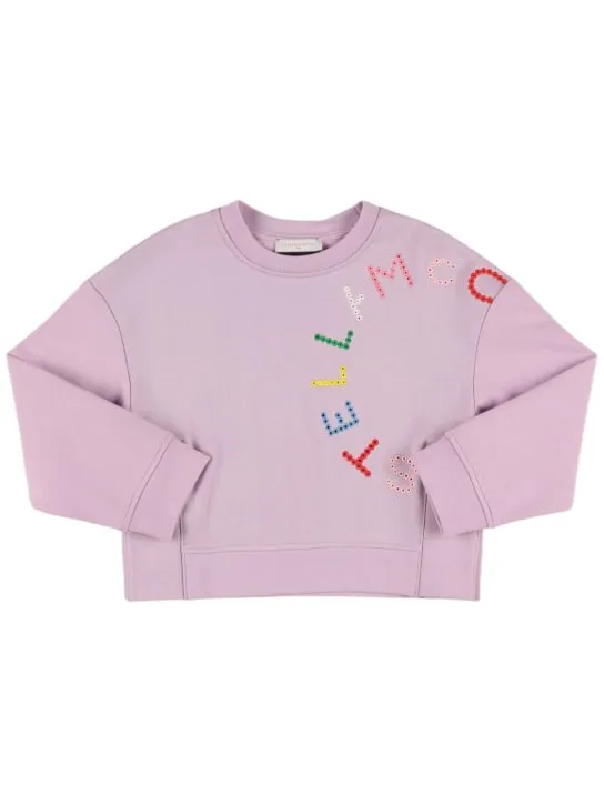 Stella McCartney Kids   Logo cotton sweatshirt 