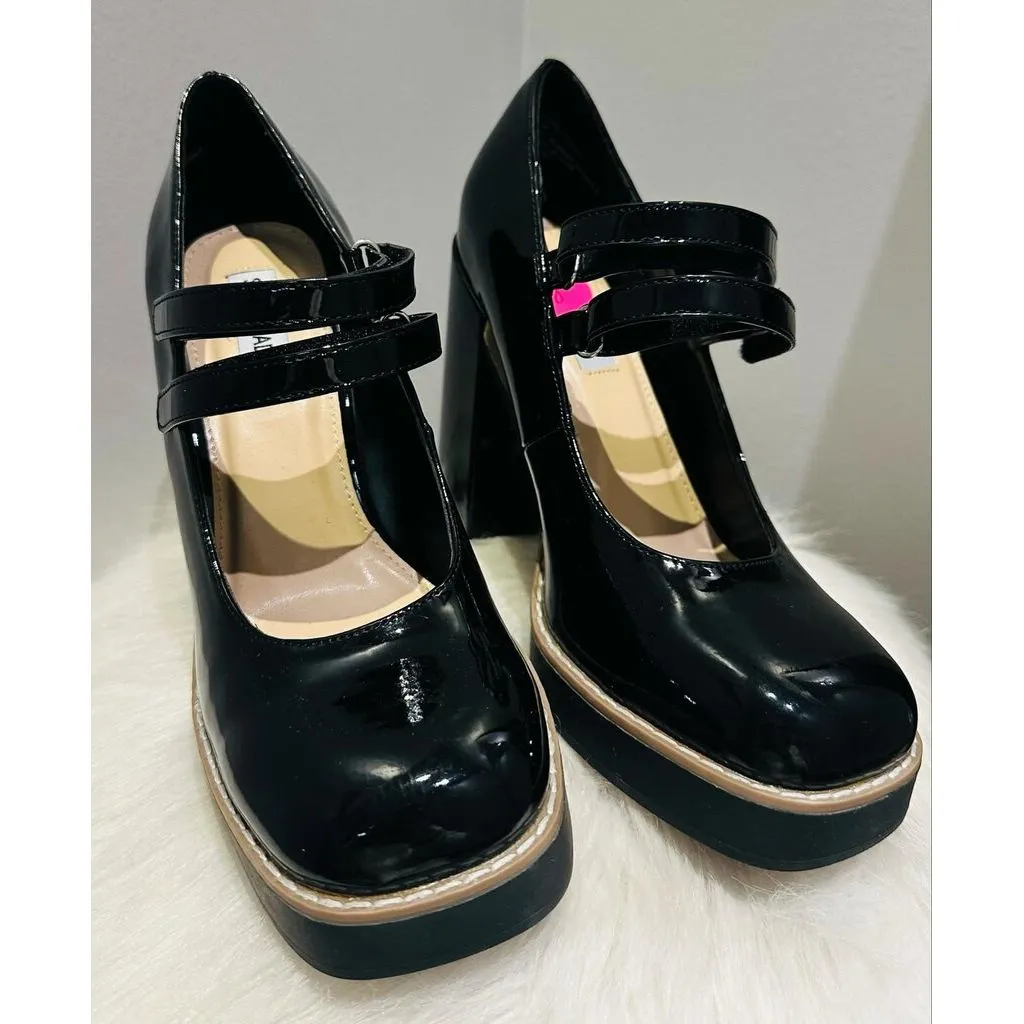 Steve Madden Twice Mary Jane Platform Heels - Size 8